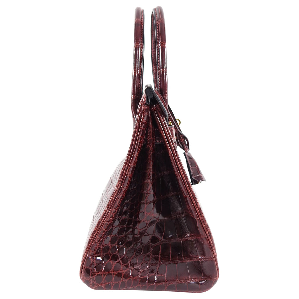 Hermes Vintage 2001 Bordeaux Alligator Birkin 30 GHW