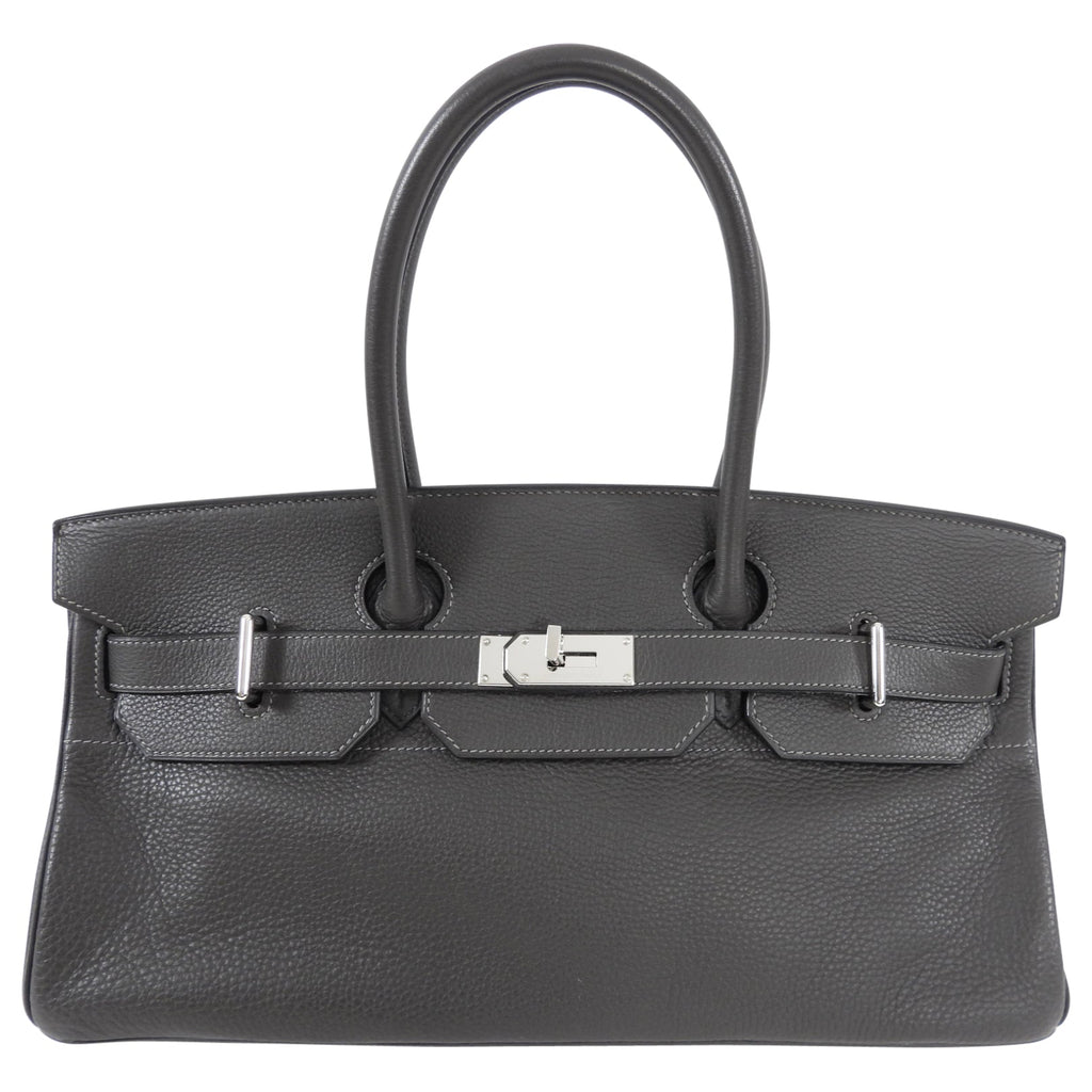 Hermes JPG Shoulder Birkin Graphite Clemence