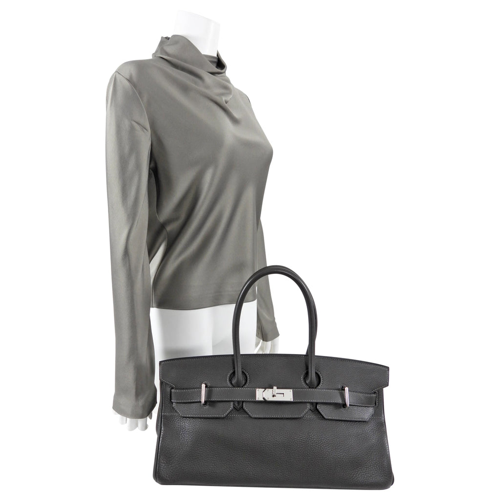 Hermes JPG Shoulder Birkin Graphite Clemence