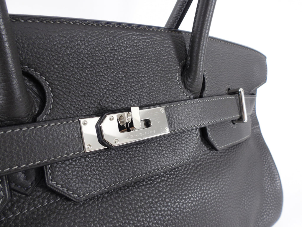 Hermes JPG Shoulder Birkin Graphite Clemence