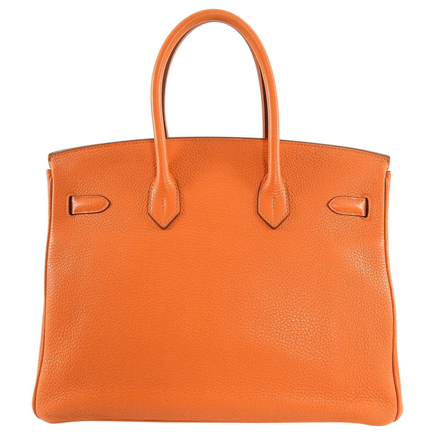 Hermes Birkin 35 Bag in Orange Clemence Palladium