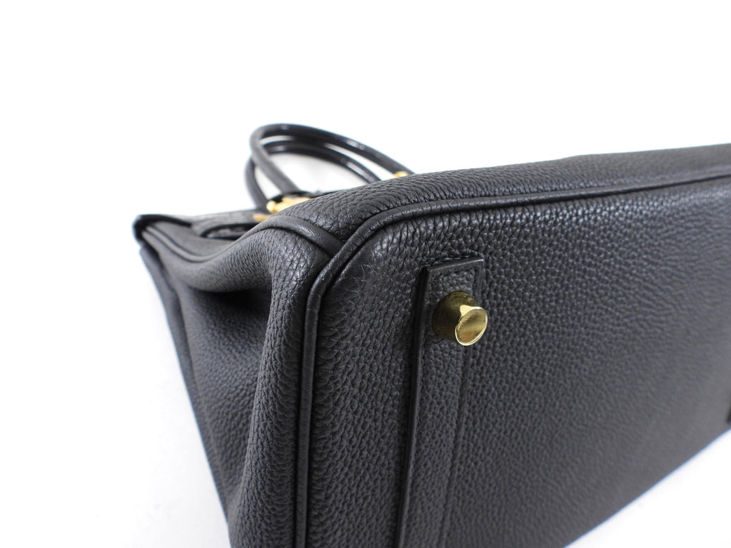 Hermes 2019 Black Noir Birkin 30cm Touch Alligator Togo Bag