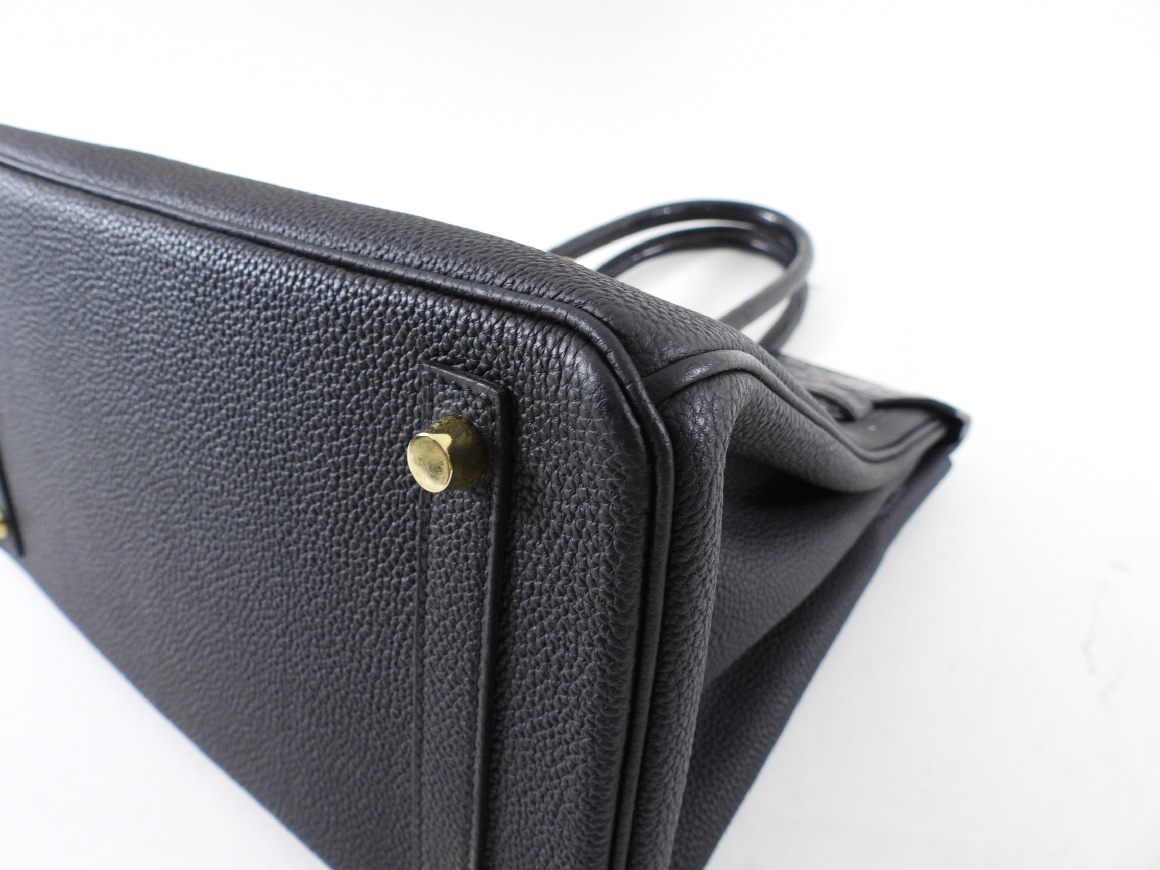 Hermes 2019 Black Noir Birkin 30cm Touch Alligator Togo Bag