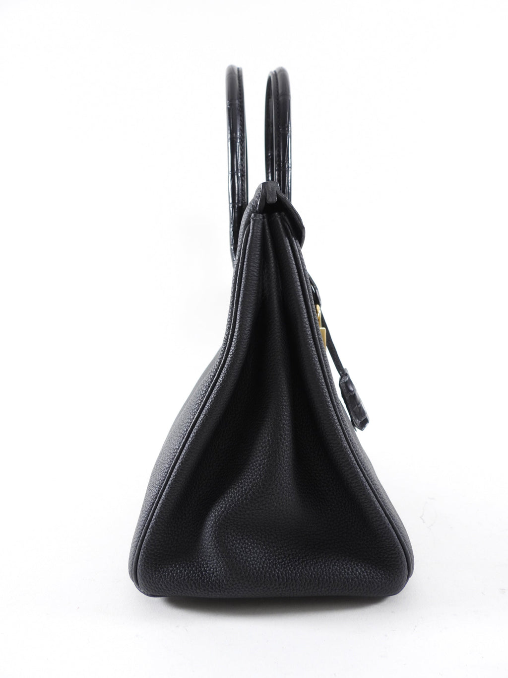 Hermes 2019 Black Noir Birkin 30cm Touch Alligator Togo Bag