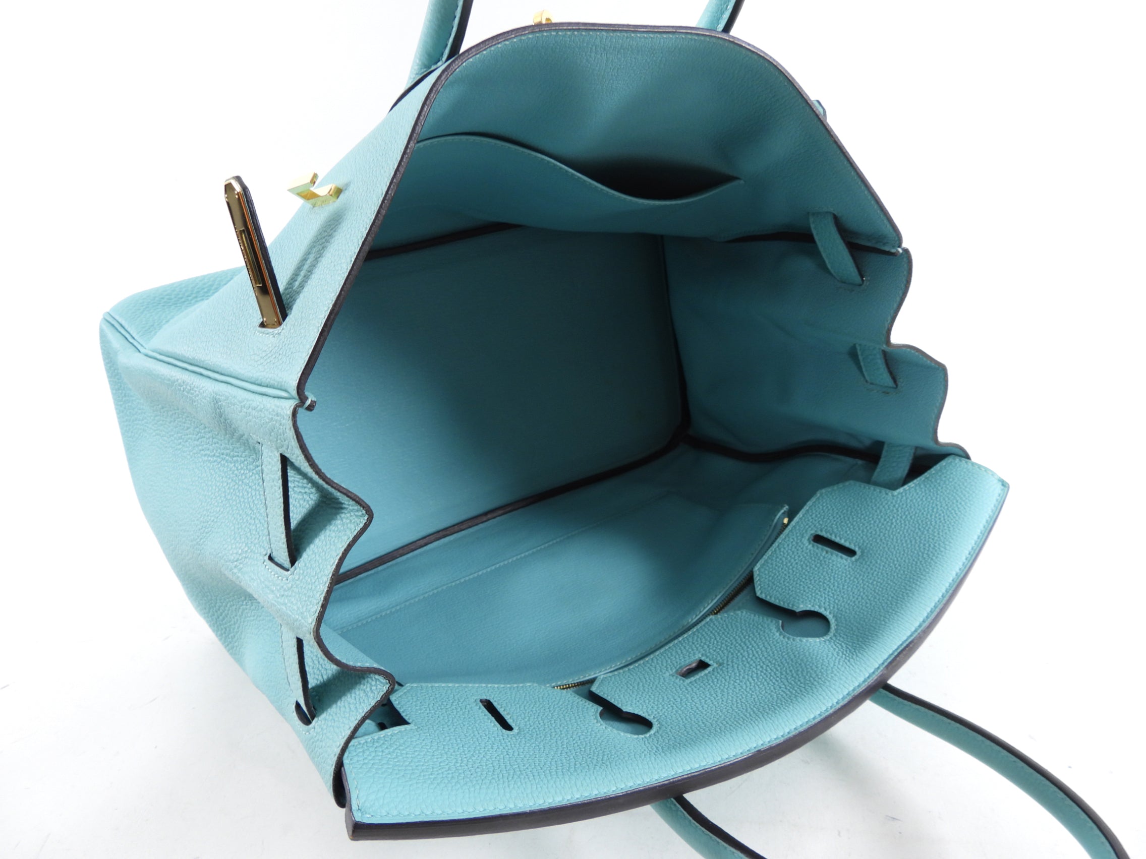 Hermes Birkin 35 Tiffany Turquoise Blue Togo Leather GHW Bag