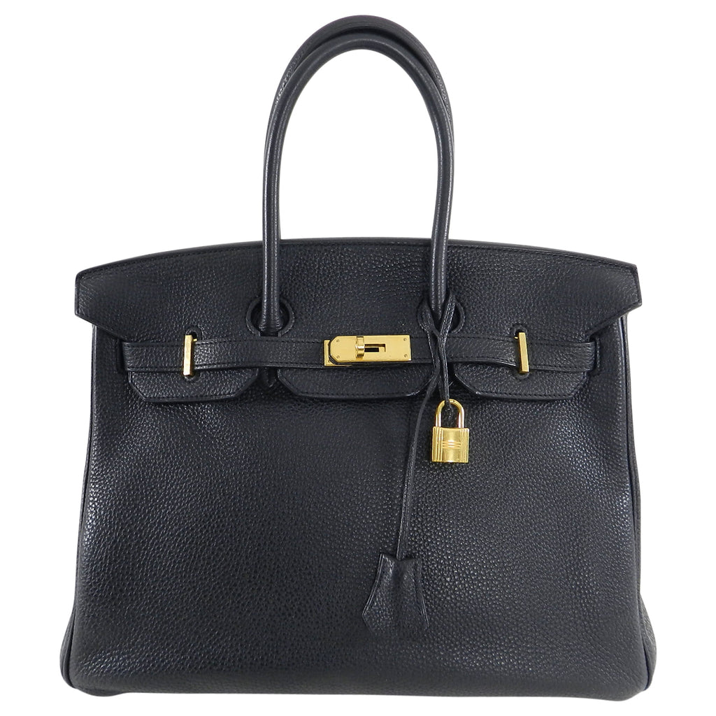 Hermes Birkin 35 Black Noir Clemence Gold Hardware