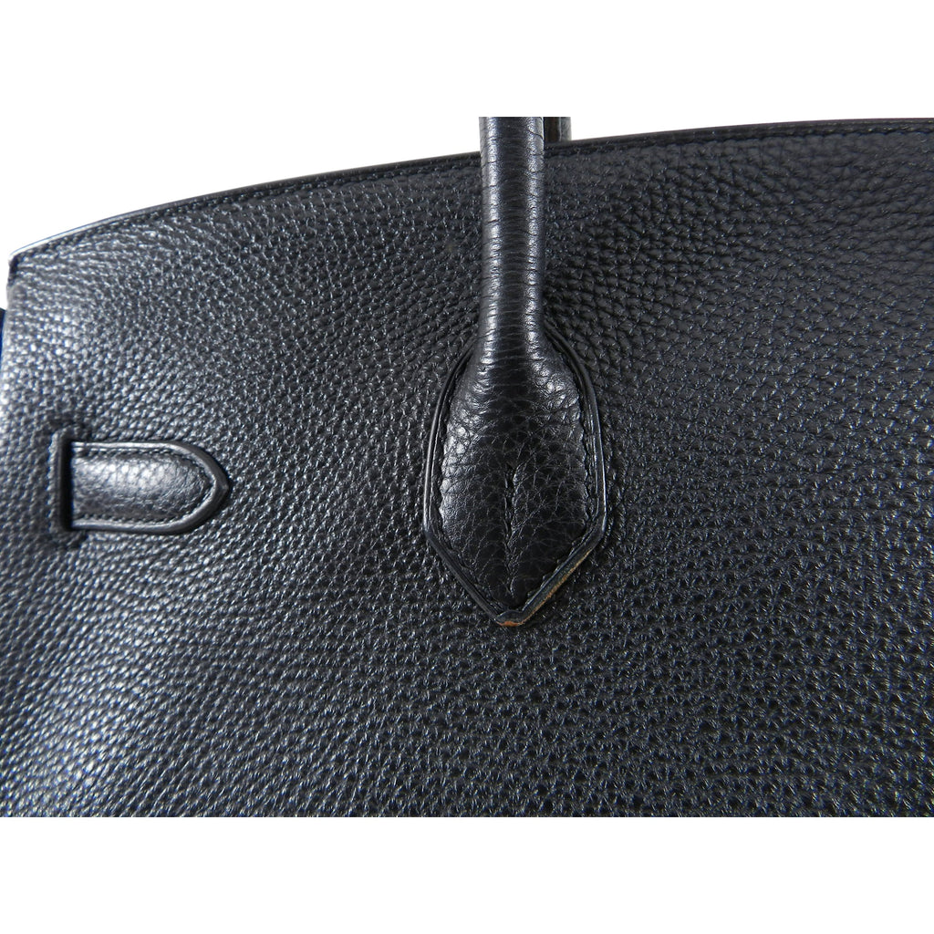 Hermes Birkin 35 Black Noir Clemence Gold Hardware