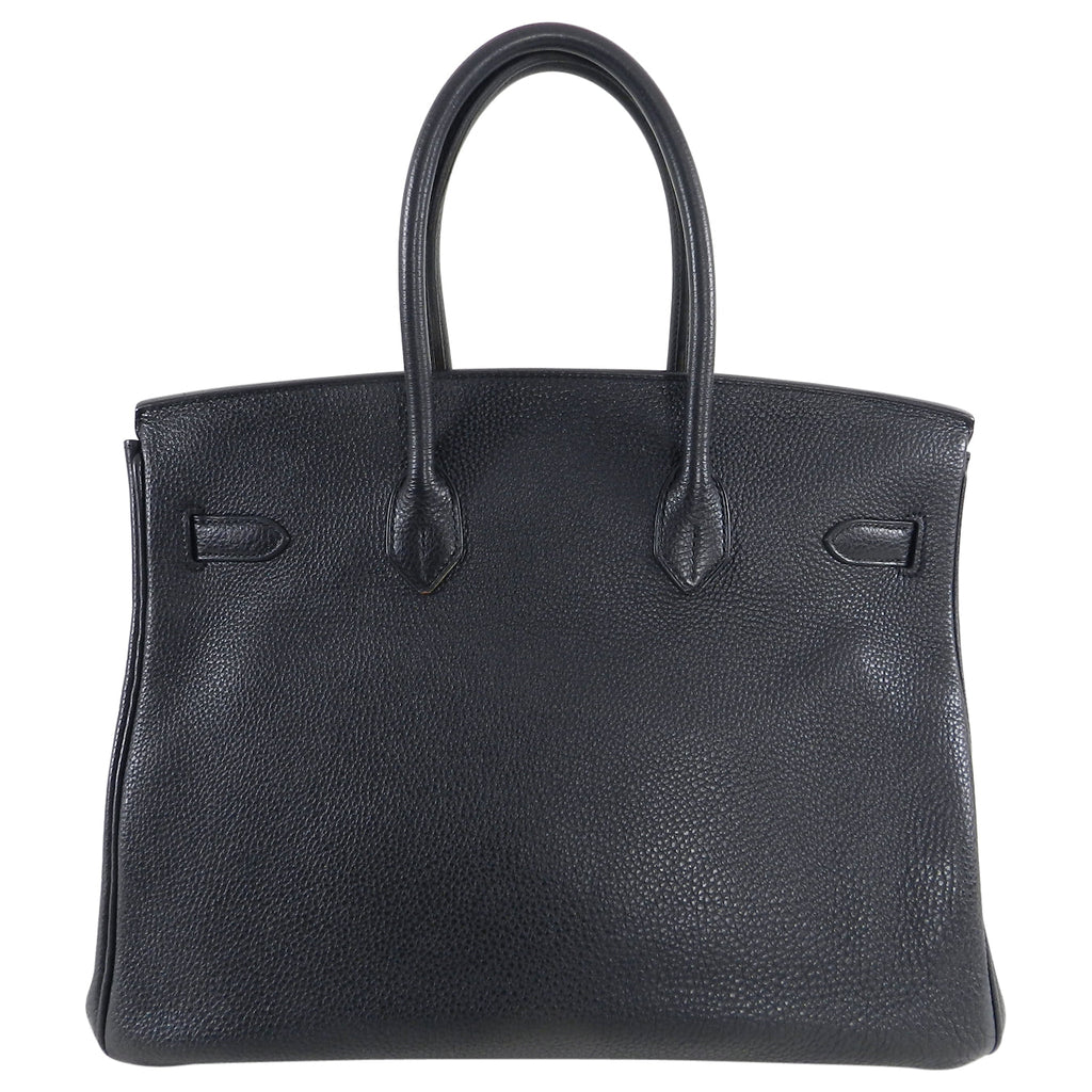 Hermes Birkin 35 Black Noir Clemence Gold Hardware