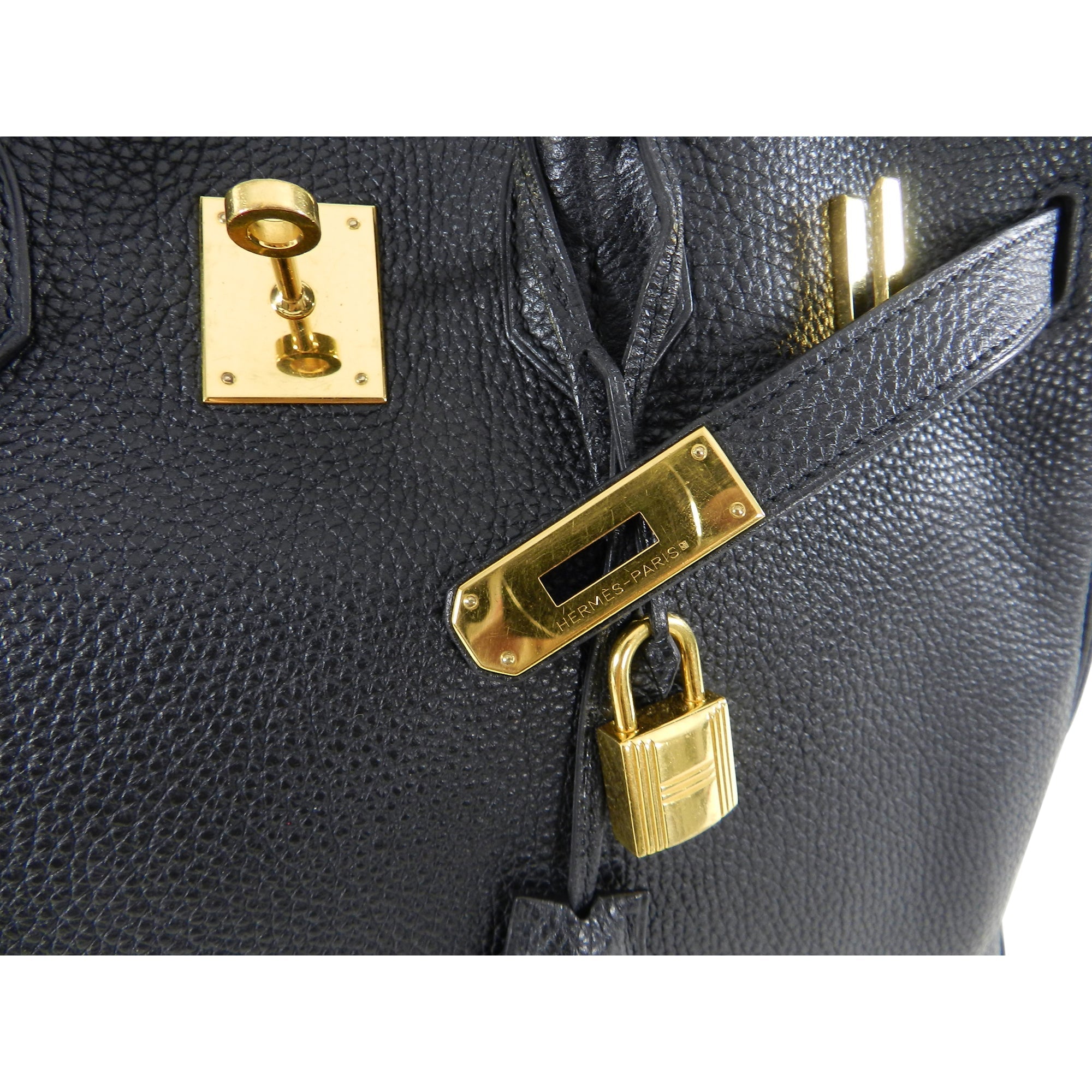 Hermes Birkin 35 Black Noir Clemence Gold Hardware