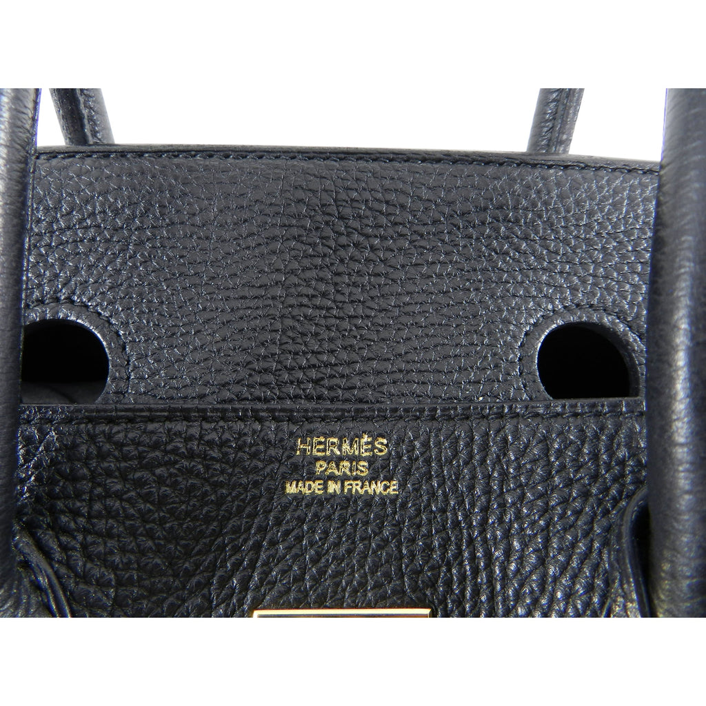 Hermes Birkin 35 Black Noir Clemence Gold Hardware