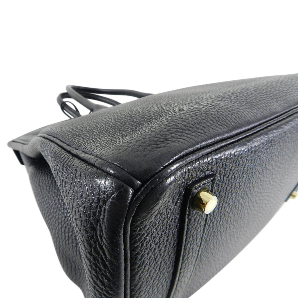Hermes Birkin 35 Black Noir Clemence Gold Hardware