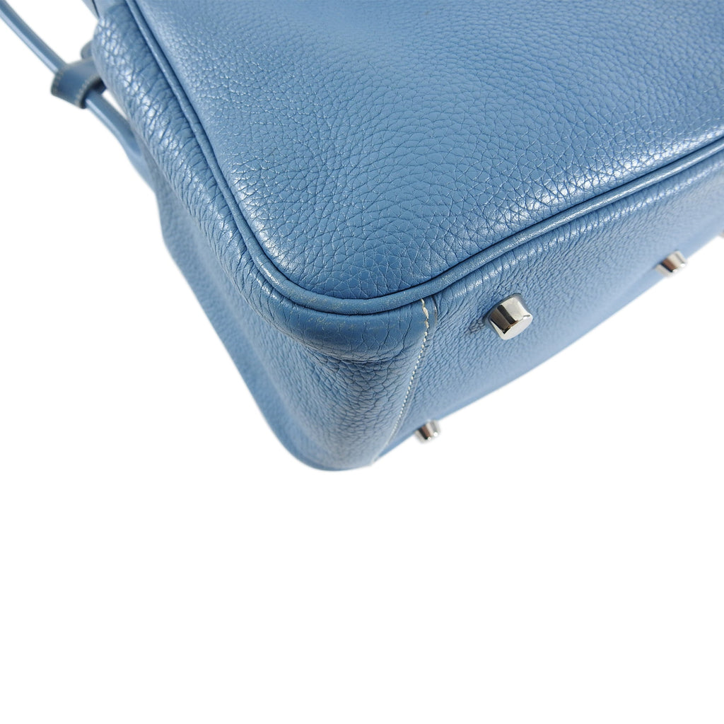 Hermes Lindy 34 Blue Jean Clemence Bag