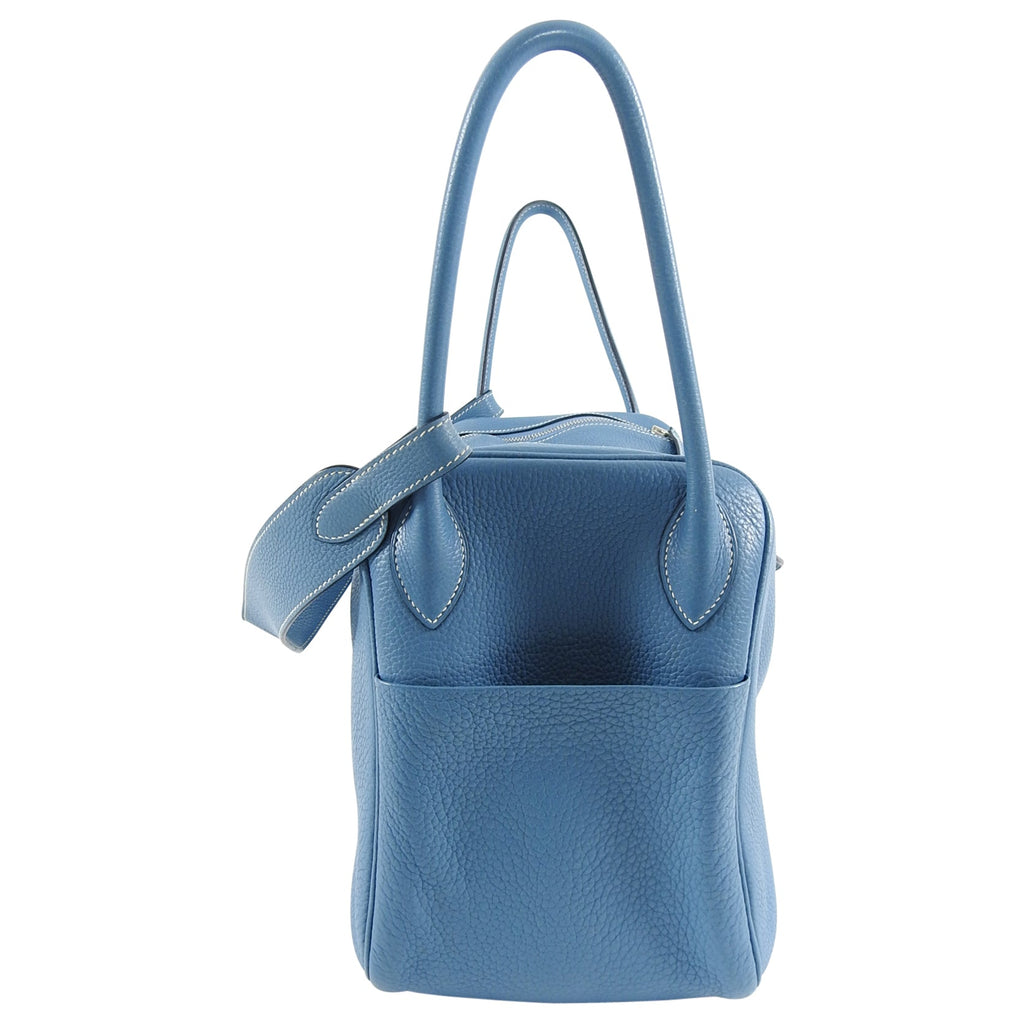 Hermes Lindy 34 Blue Jean Clemence Bag