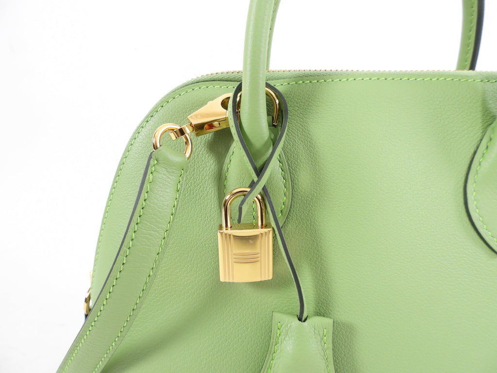 Hermes Bolide 1923 Veau Evercolor Vert Criquet 25cm Green Bag