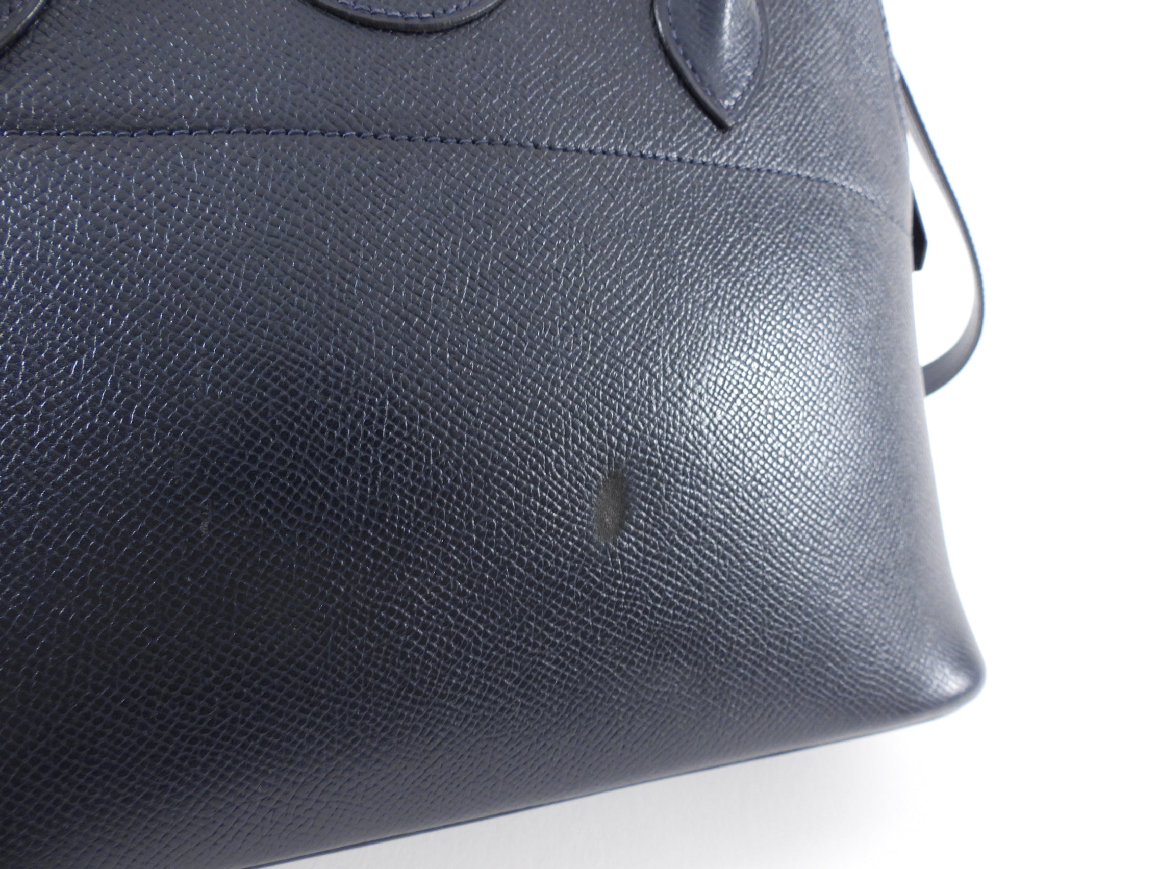 Hermes Vintage 1991 Bleu Obscur Courcheval Bolide 27 PM Bag