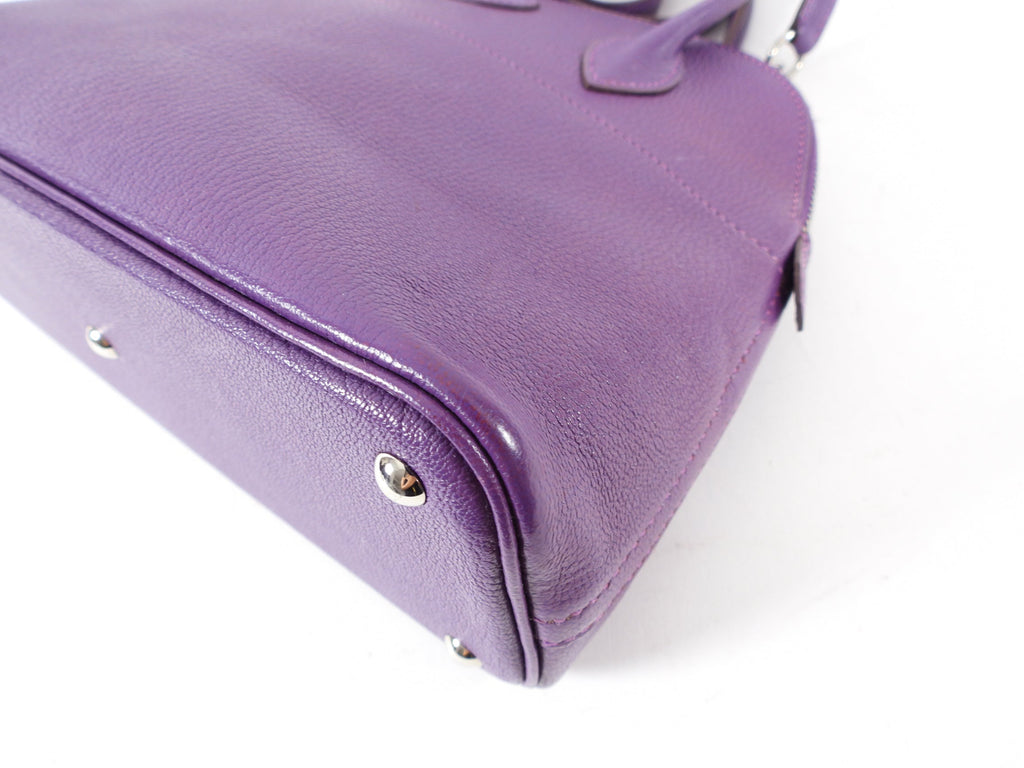 Hermes Bolide 27 Purple Violet Chèvre Mysore Leather SHW