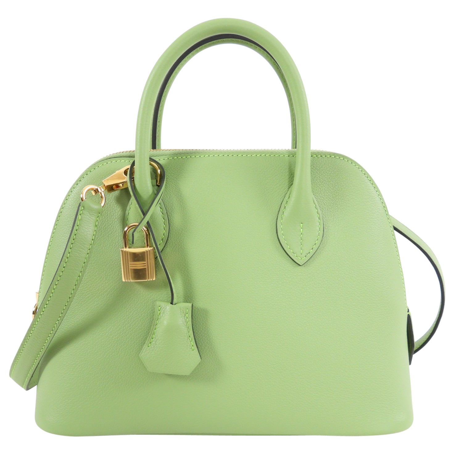 Hermes Bolide 1923 Veau Evercolor Vert Criquet 25cm Green Bag