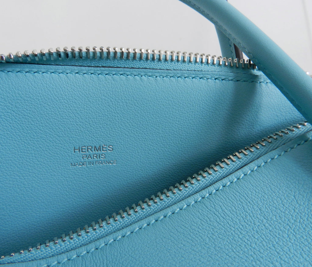 Hermes bolide 27cm in bleu blue atoll veau sombrero 2016