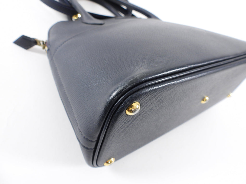 Hermes Vintage 1991 Bleu Obscur Courcheval Bolide 27 PM Bag