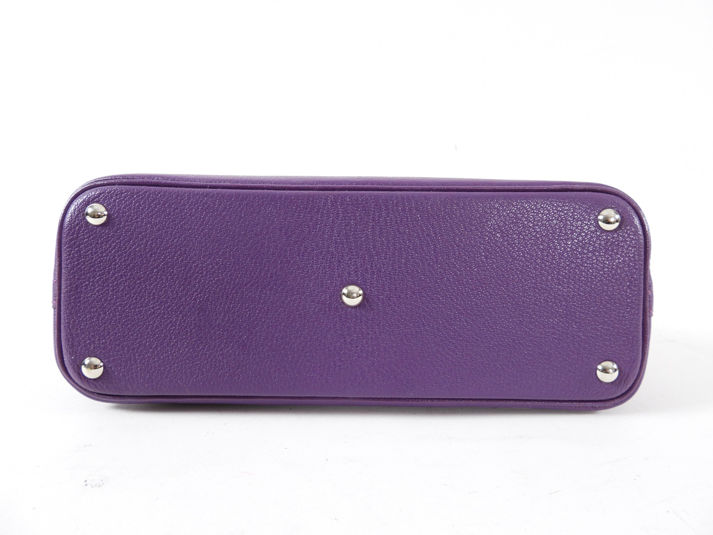 Hermes Bolide 27 Purple Violet Chèvre Mysore Leather SHW