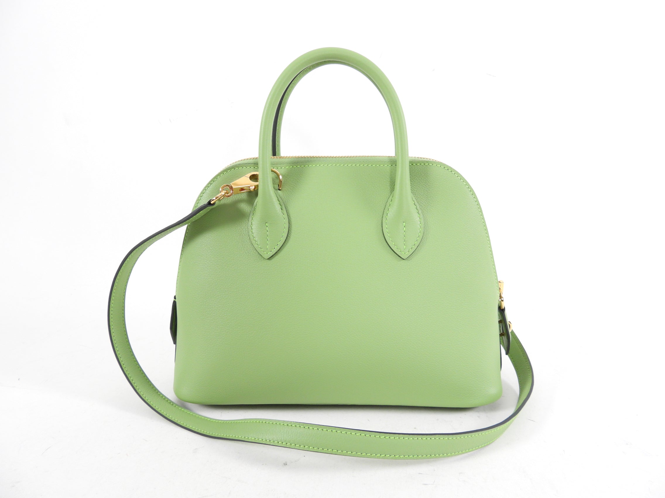 Hermes Bolide 1923 Veau Evercolor Vert Criquet 25cm Green Bag
