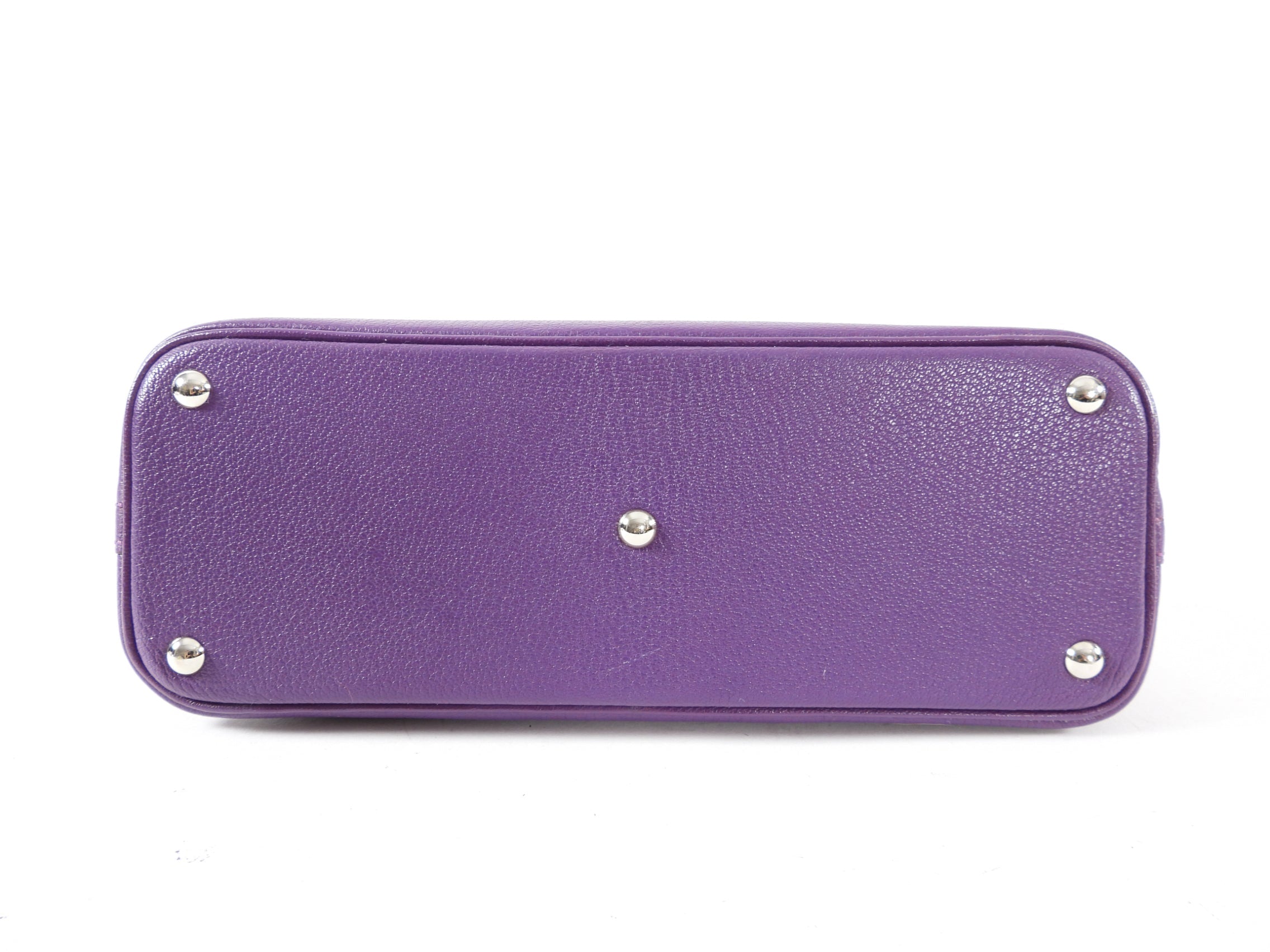 Hermes Bolide 27 Purple Violet Chèvre Mysore Leather SHW
