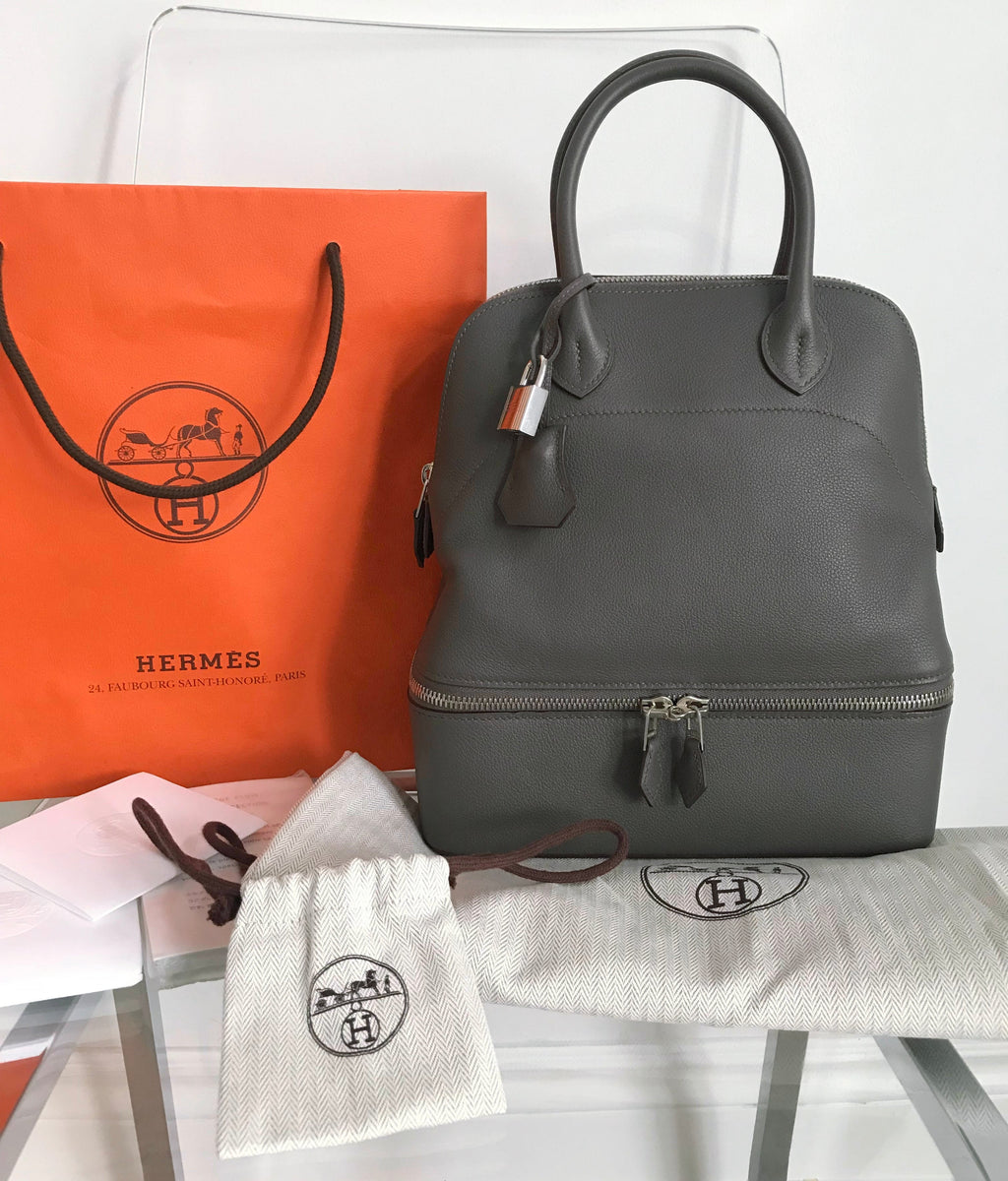Hermes Sac Bolide Secret PM Etain Veau Evercolor