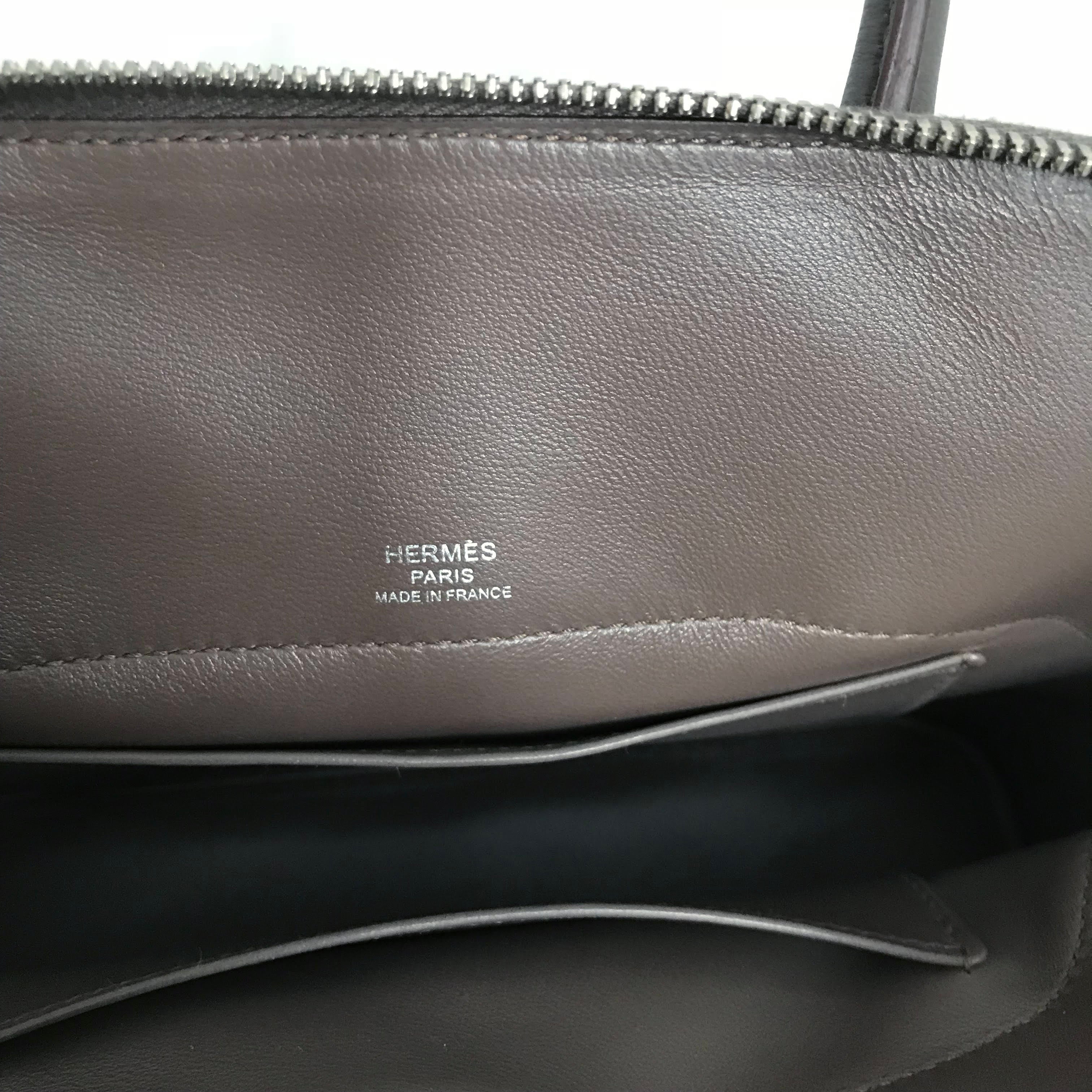 Hermes Sac Bolide Secret PM Etain Veau Evercolor