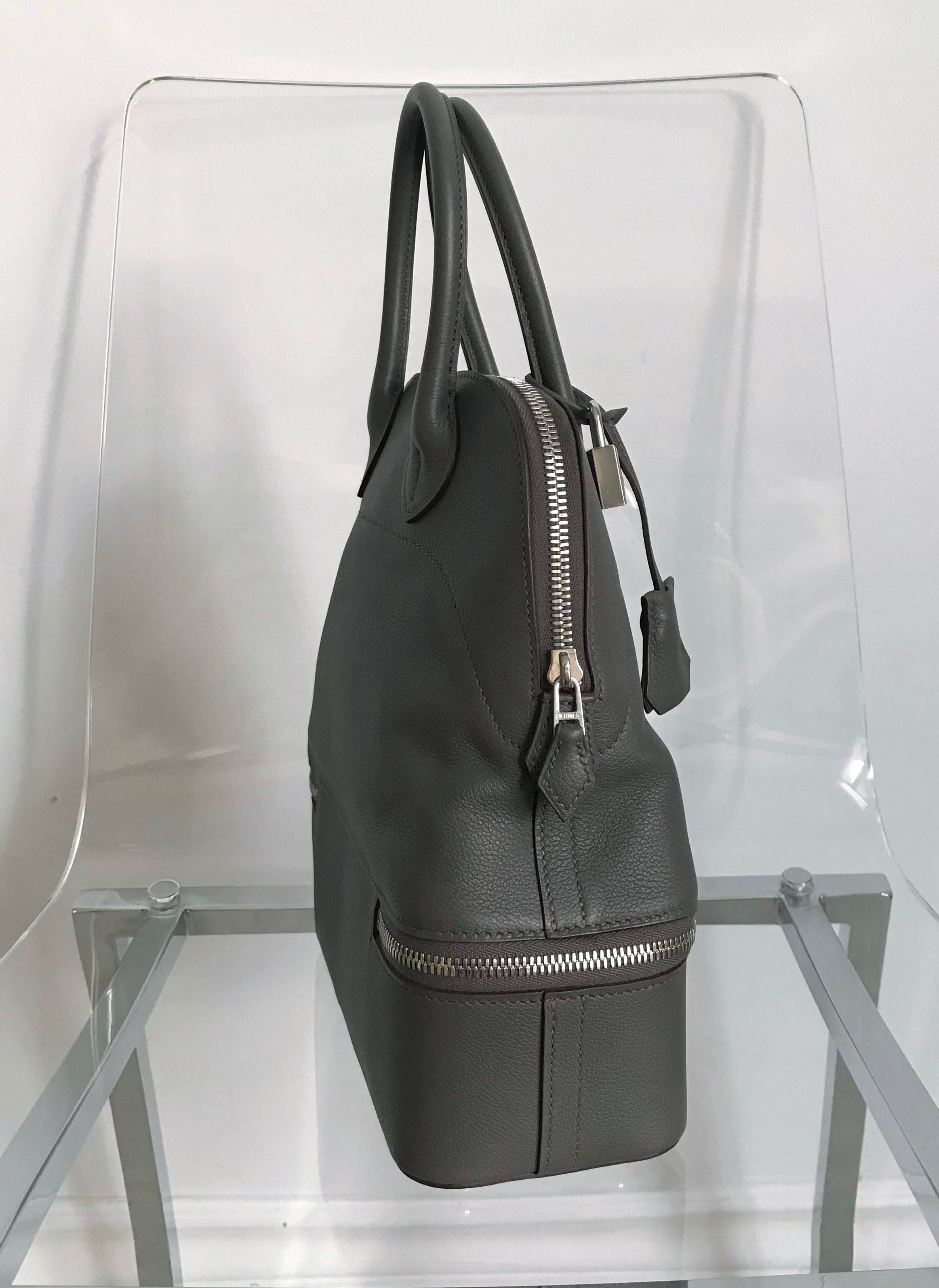 Hermes Sac Bolide Secret PM Etain Veau Evercolor