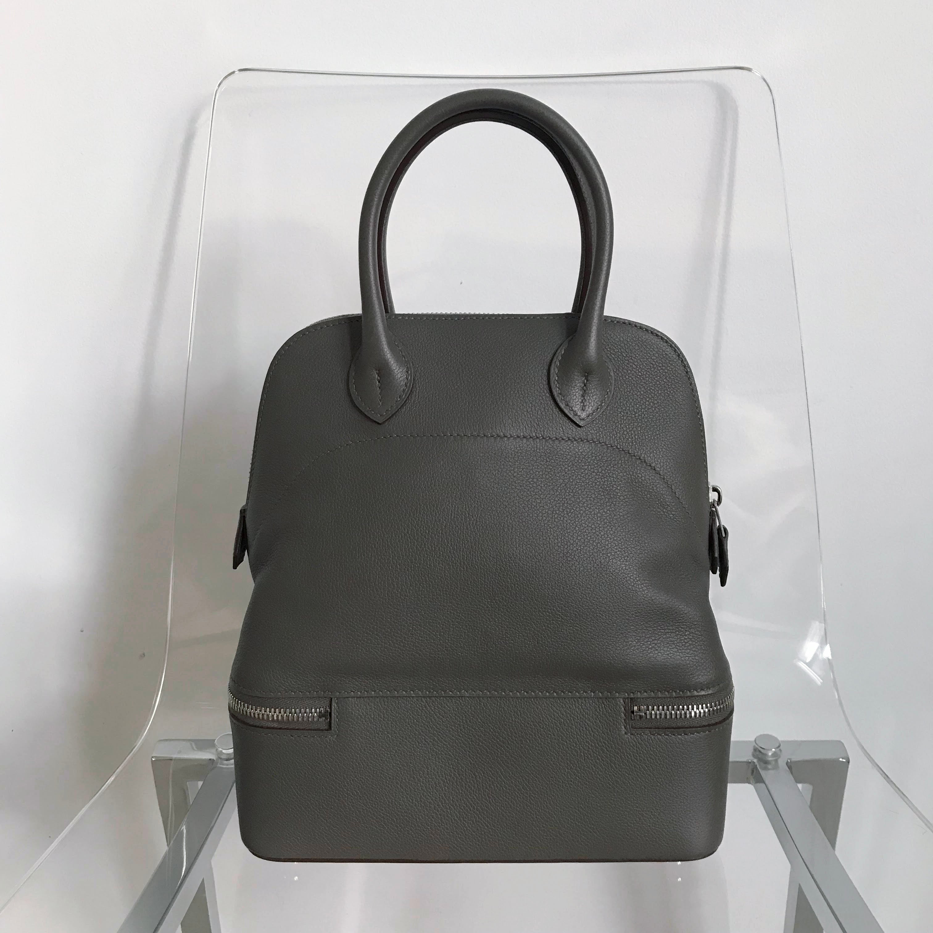 Hermes Sac Bolide Secret PM Etain Veau Evercolor