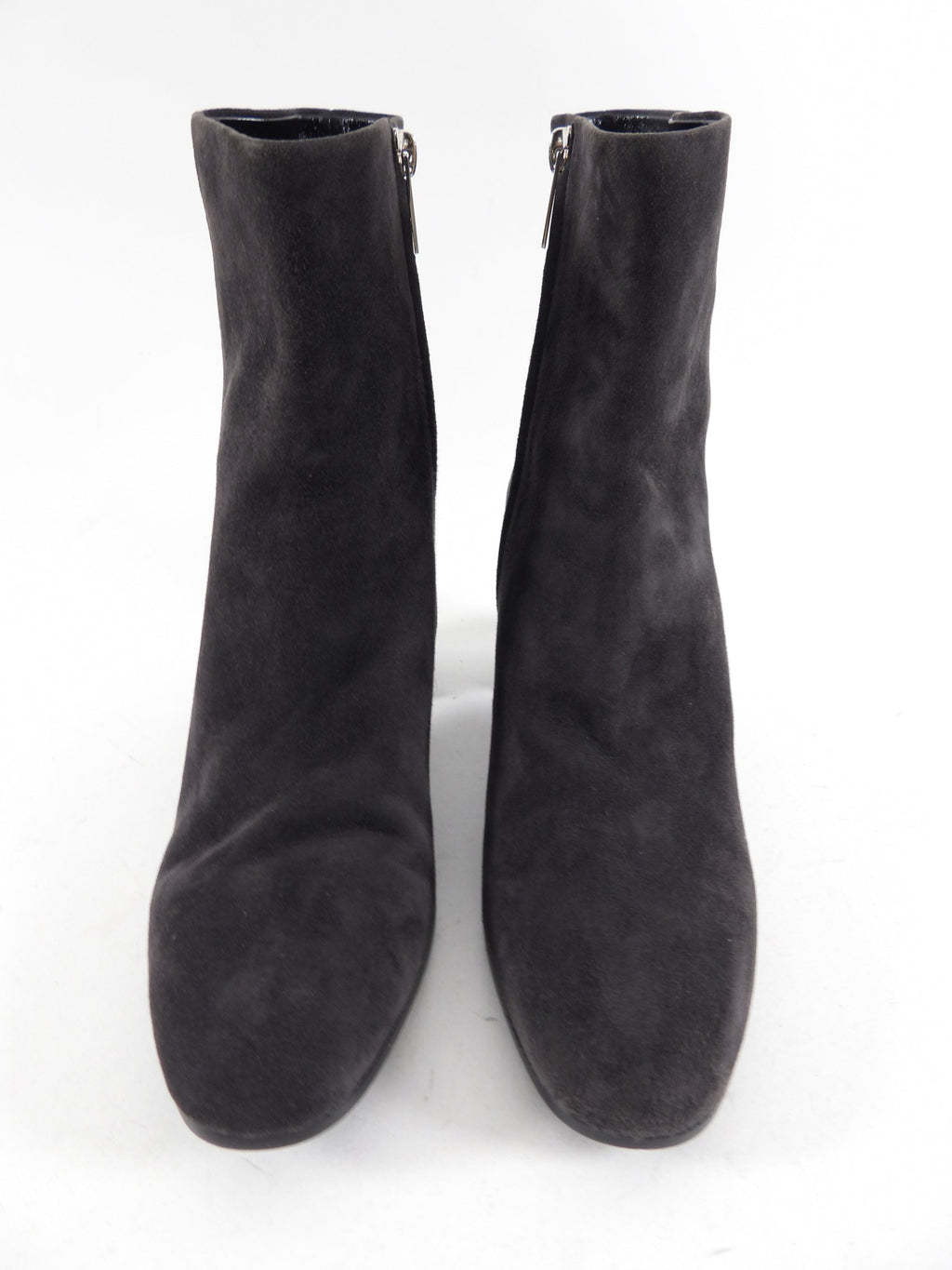 Hermes Dark Brown Suede Block Heel Ankle Boot - 40