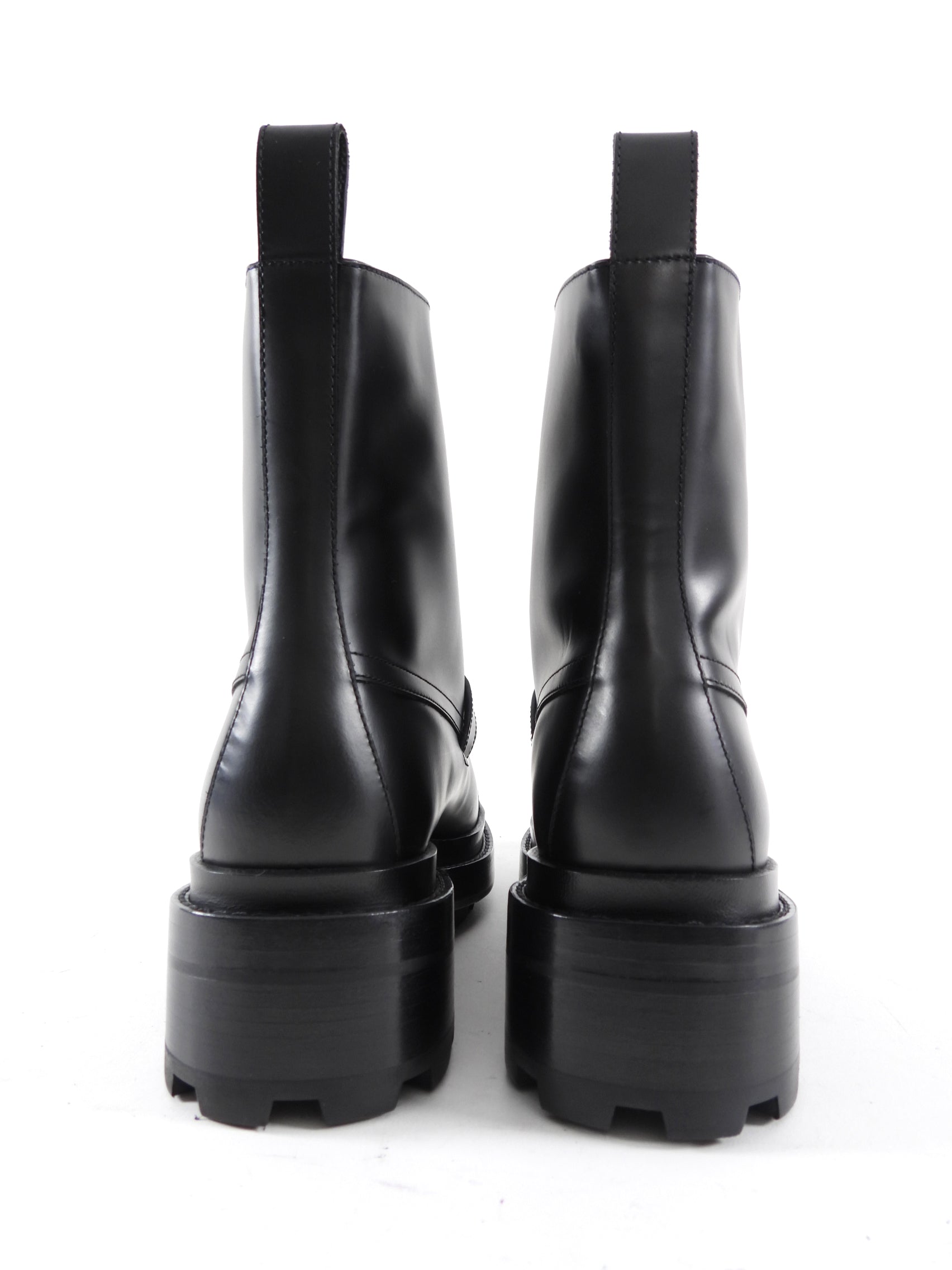 Hermes Black Leather Funk Ankle Boots - 37.5 / 37