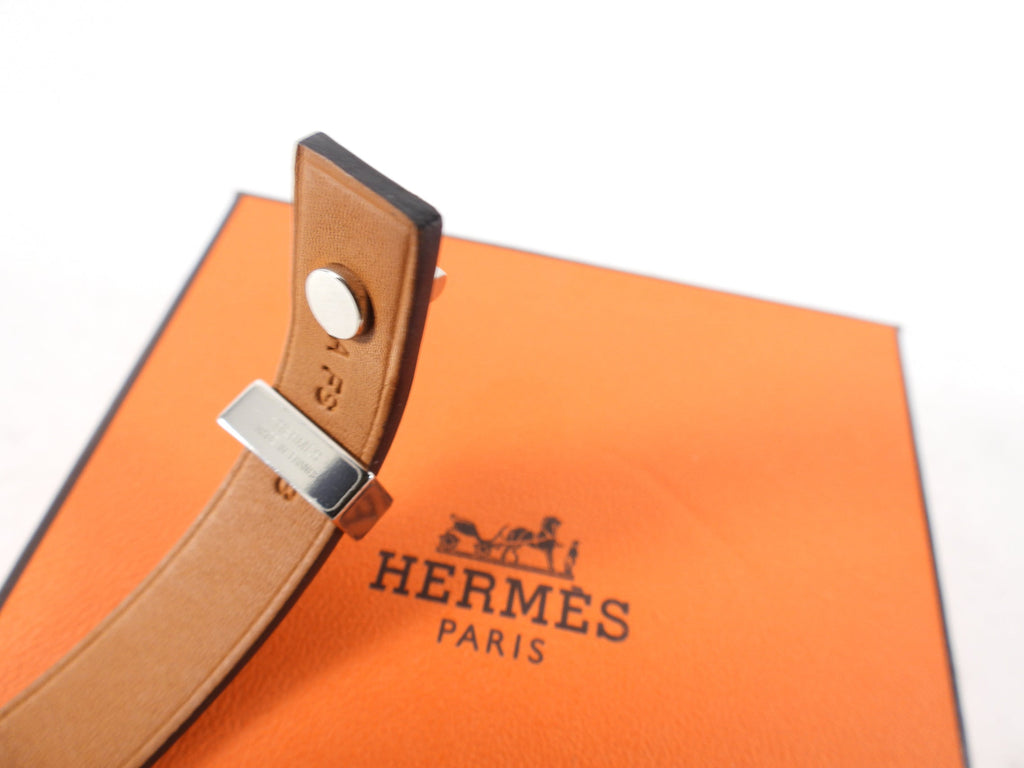 Hermes Mini Dog Square Swift Gris Asphalt Bracelet - XS / S