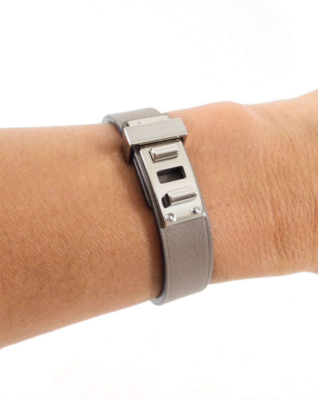 Hermes Mini Dog Square Swift Gris Asphalt Bracelet - XS / S