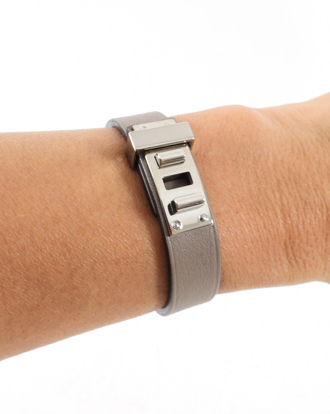 Hermes Mini Dog Square Swift Gris Asphalt Bracelet - XS / S