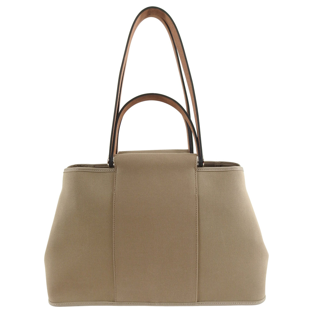Hermes Cabag PM Canvas 2 Way Bag - Etoupe / Ebene