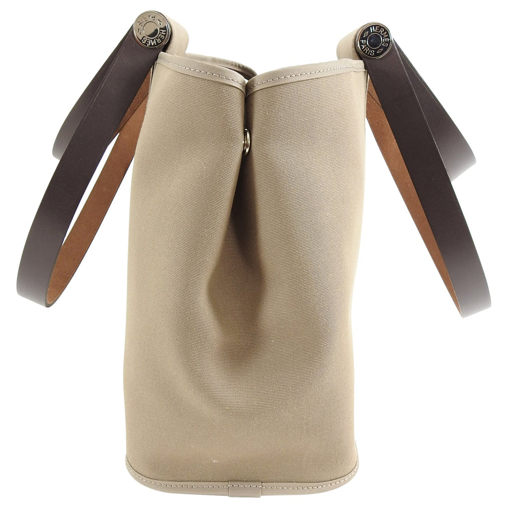 Hermes Cabag PM Canvas 2 Way Bag - Etoupe / Ebene