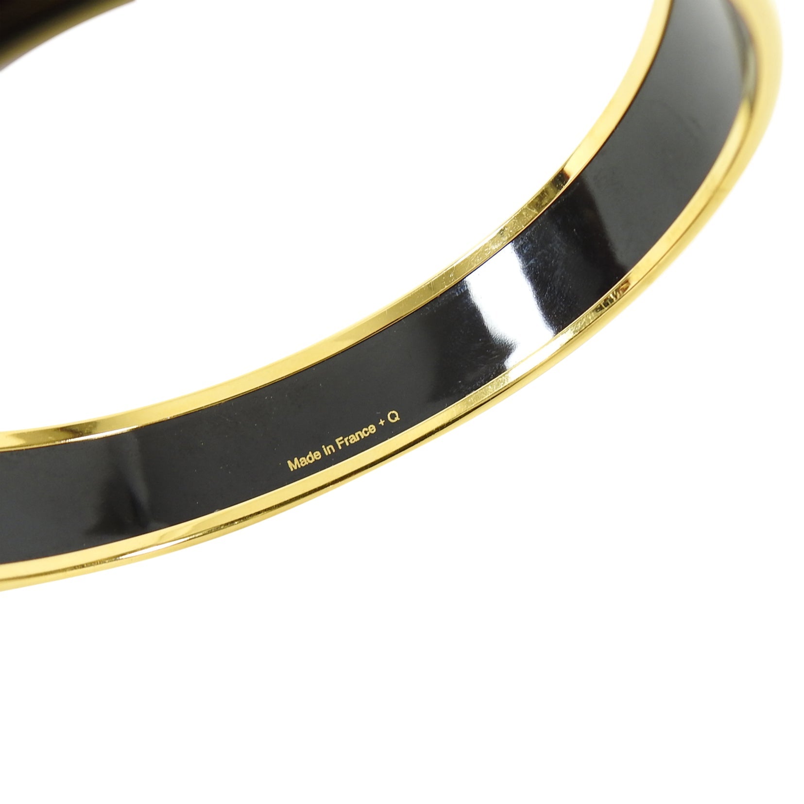 Hermes Caleche Burnt Orange GHW Narrow Bangle Bracelet 65mm