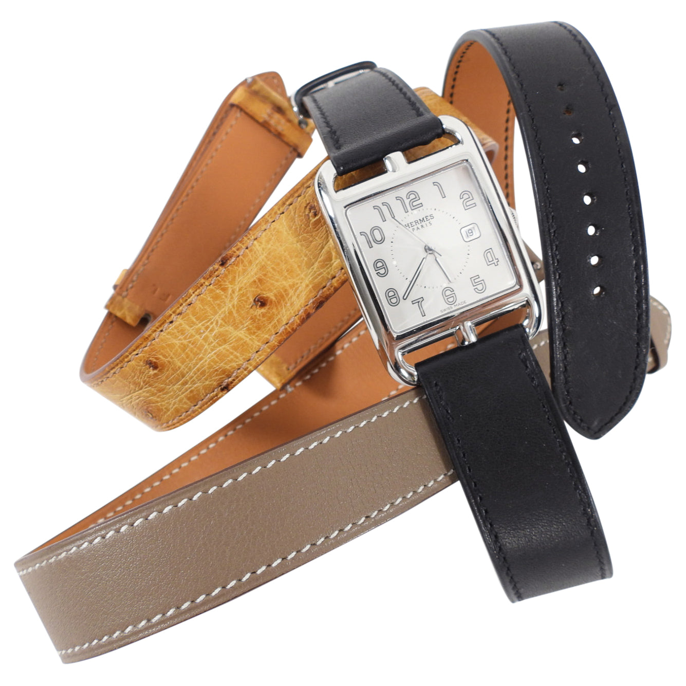 Hermes Cape Cod 29 x 29 Large Model Double Tour Watch