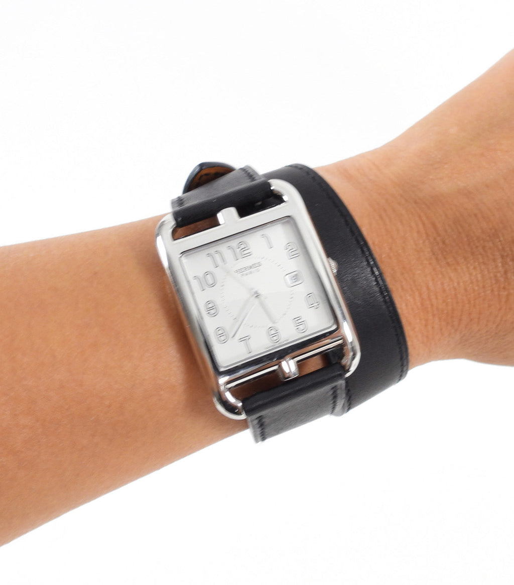 Hermes Cape Cod 29 x 29 Large Model Double Tour Watch