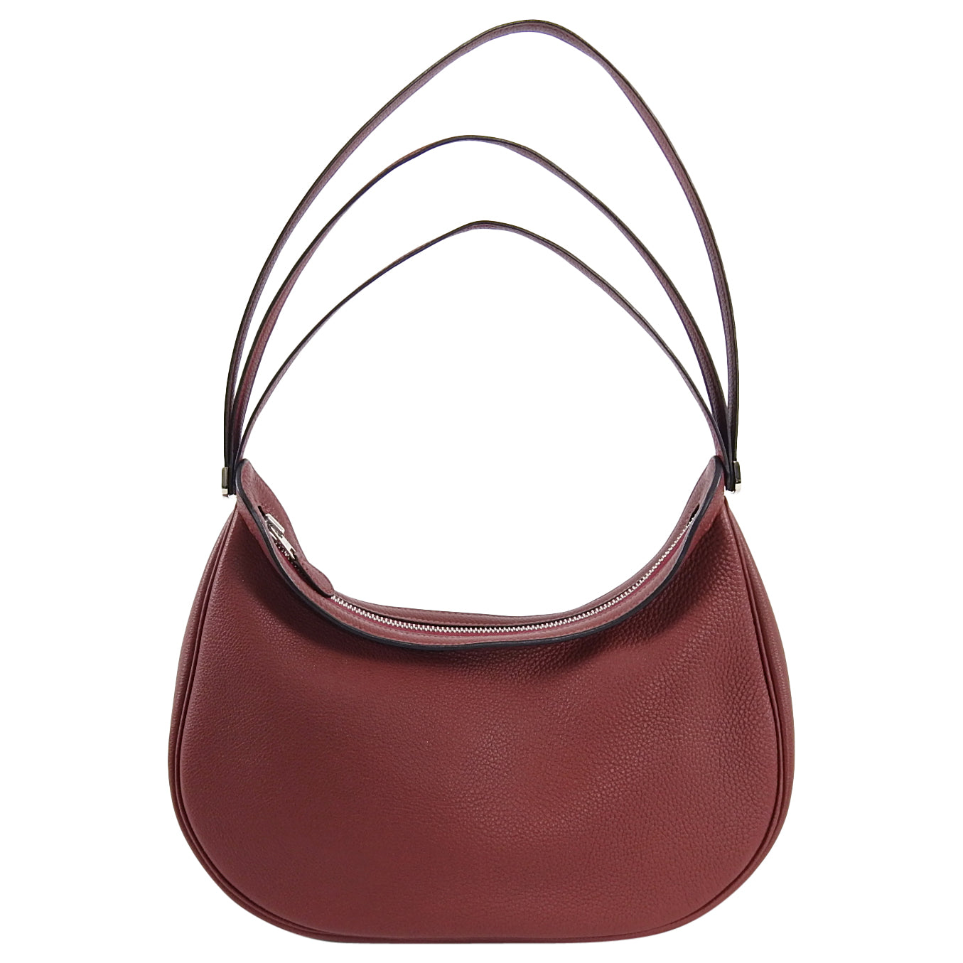 Hermes Vintage 2002 Caporal Triple Strap Rouge H Red Pochette Bag
