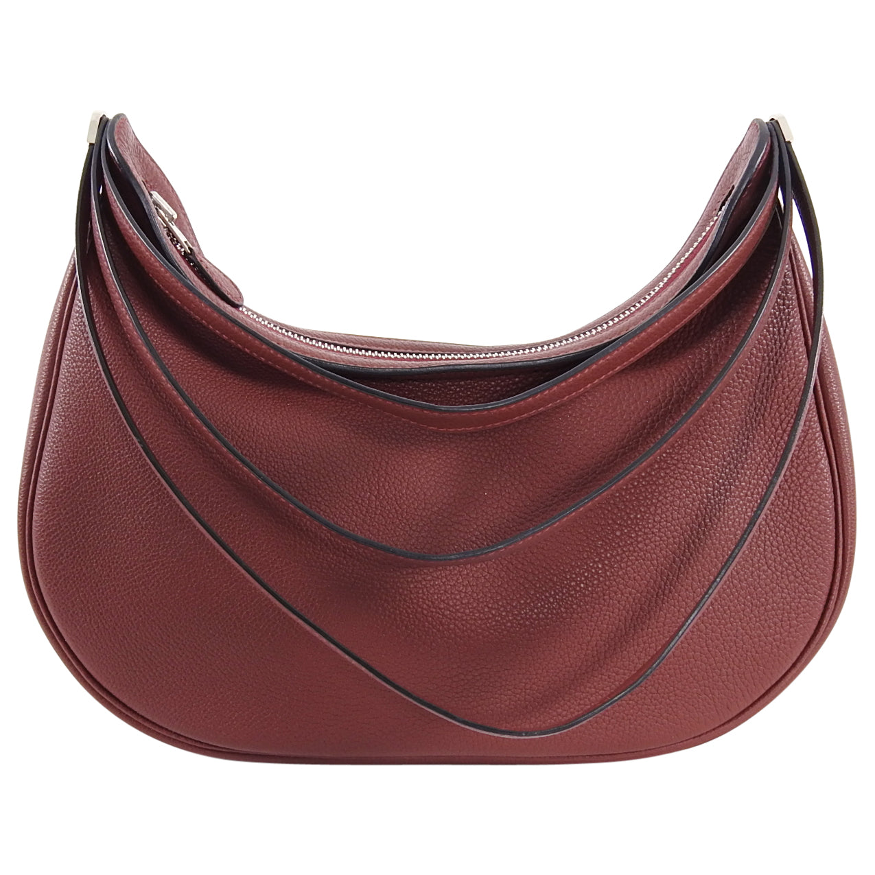 Hermes Vintage 2002 Caporal Triple Strap Rouge H Red Pochette Bag
