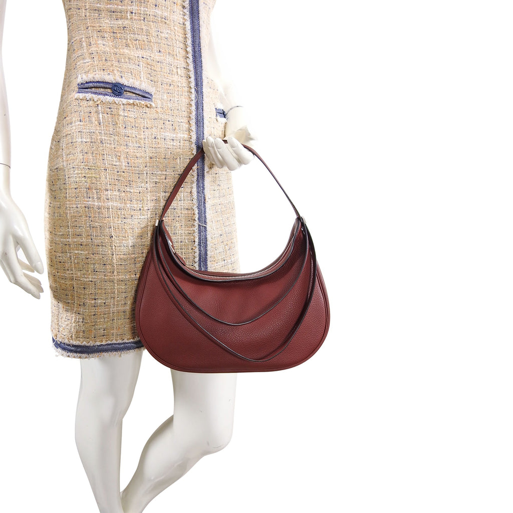 Hermes Vintage 2002 Caporal Triple Strap Rouge H Red Pochette Bag