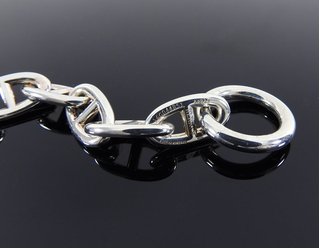 Hermes Chaine D'Ancre Sterling Silver Bracelet Large Model