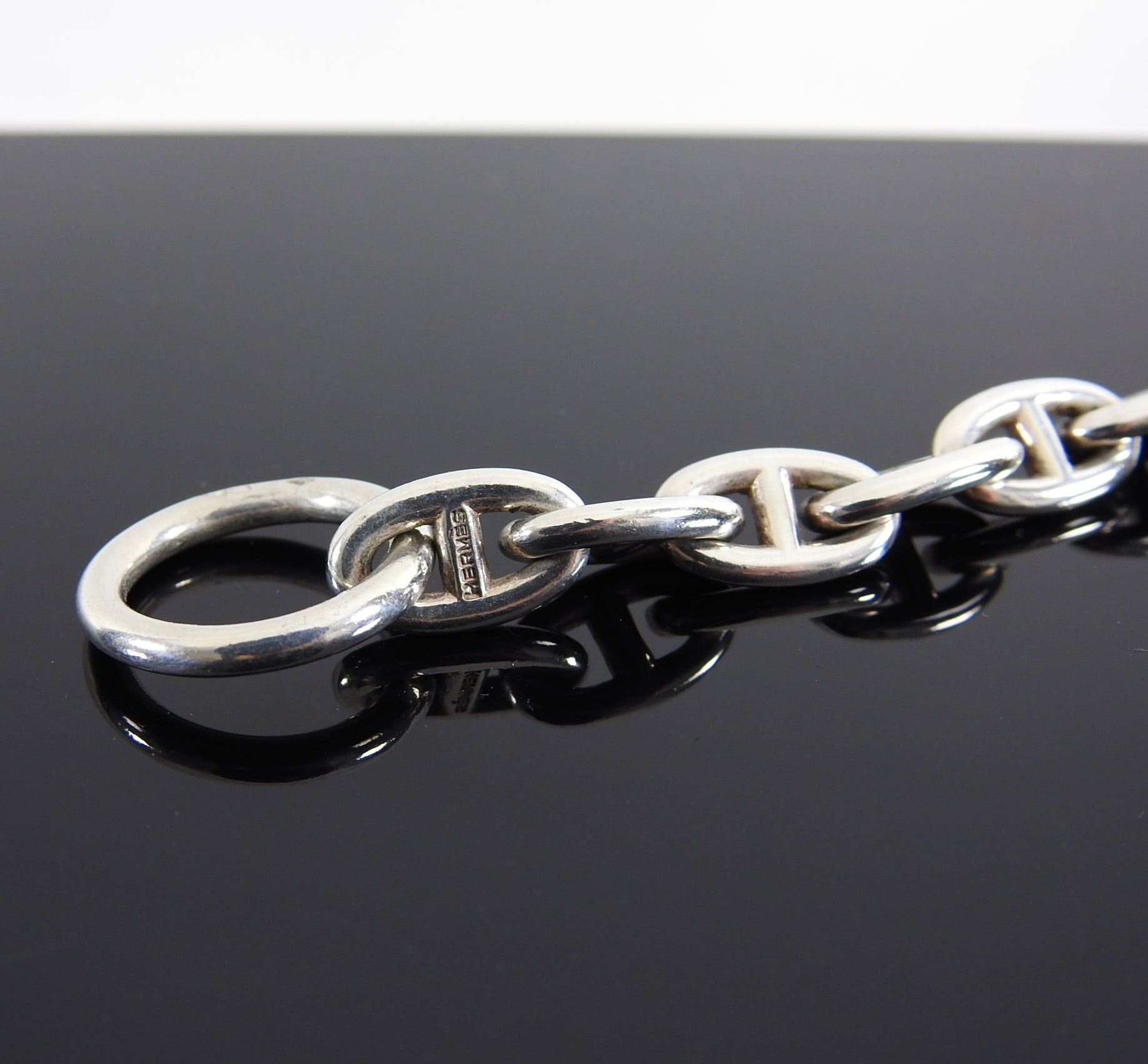 Hermes Sterling Silver Chaine D'ancre Toggle Link Necklace
