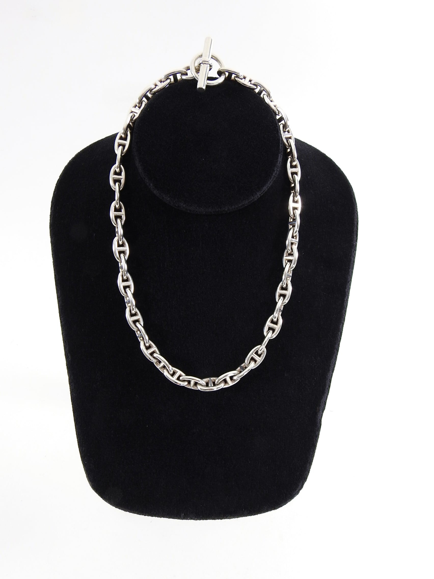 Hermes Sterling Silver Chaine D'ancre Toggle Link Necklace