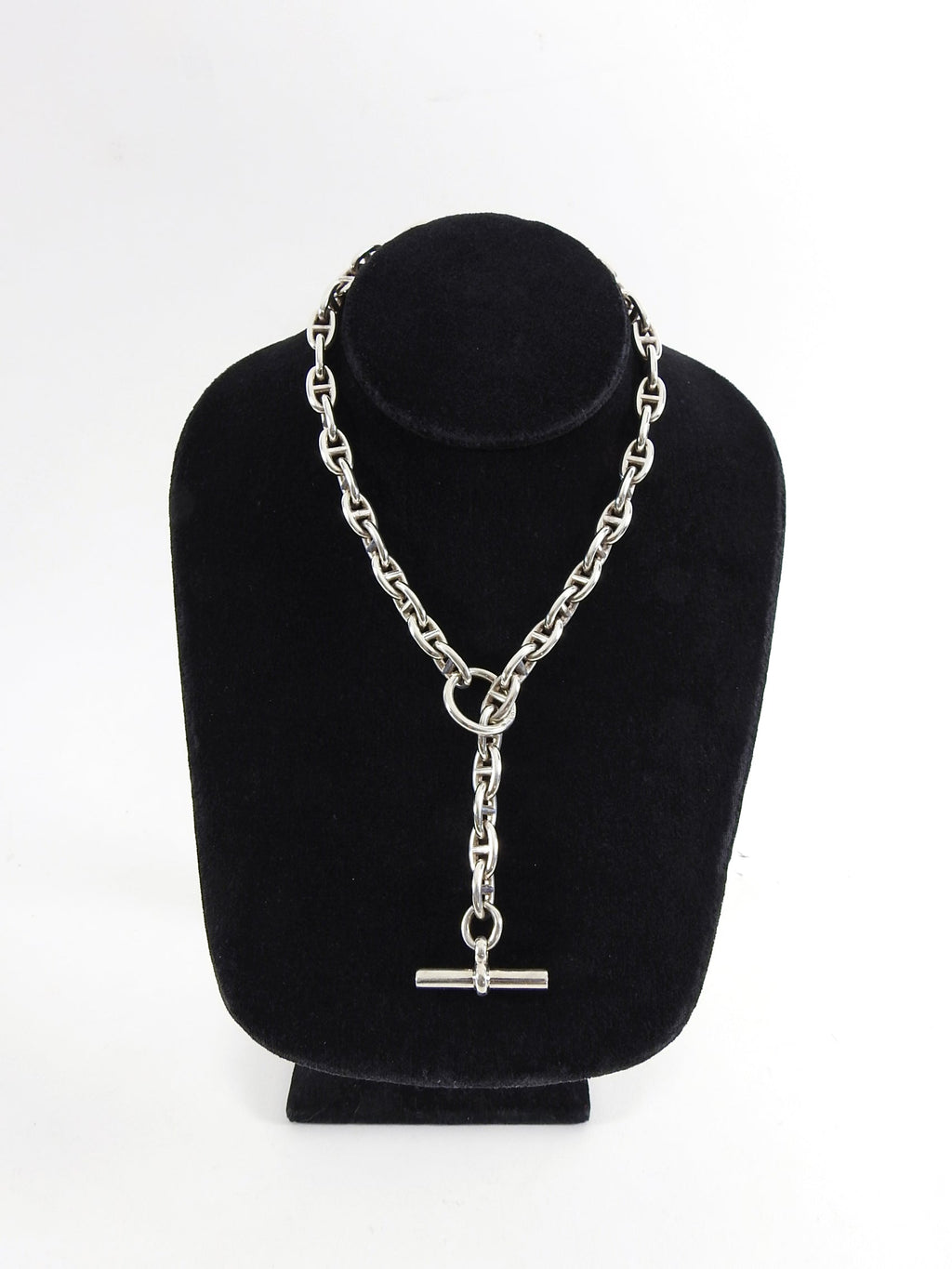 Hermes Sterling Silver Chaine D'ancre Toggle Link Necklace