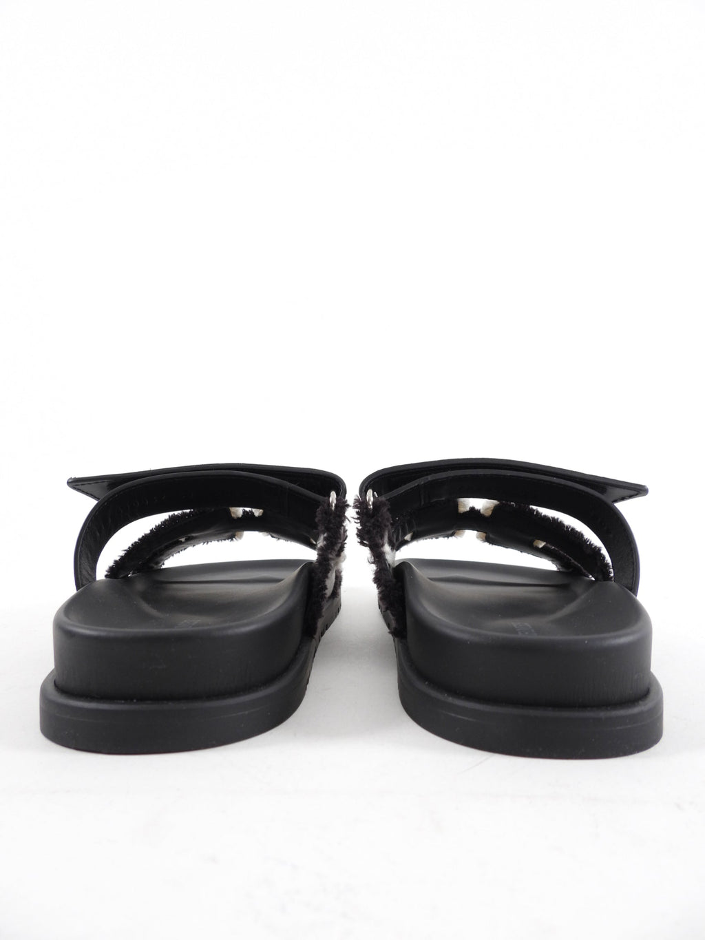 Hermes Chypre Toile and Leather H Sandals - 37