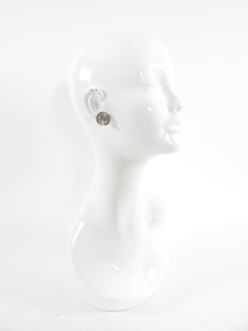Hermes Vintage Clou de Selle Button Clip Earrings