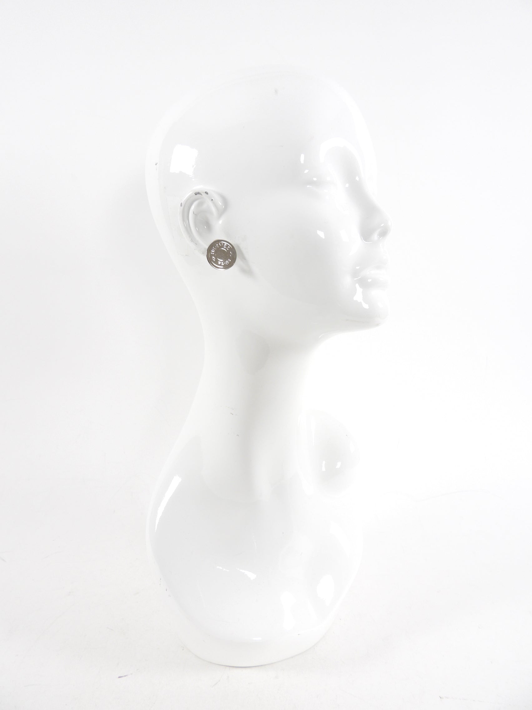 Hermes Vintage Clou de Selle Button Clip Earrings